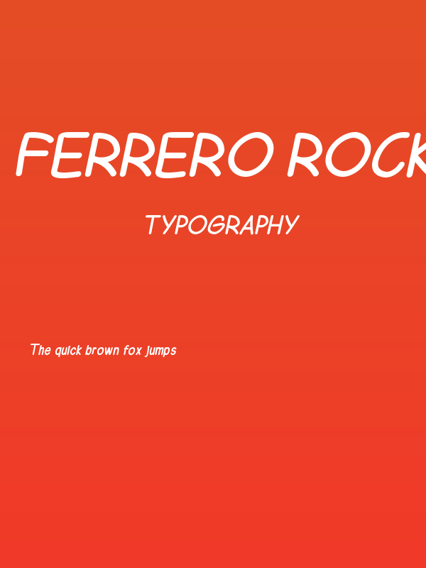 Ferrero Rocker Bold Italic Poster