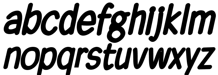 Ferrero Rocker Bold Italic Font LOWERCASE