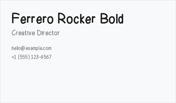 Ferrero Rocker Bold Business Card