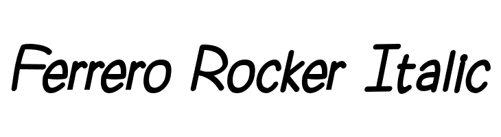 Ferrero Rocker Italic Caratteri