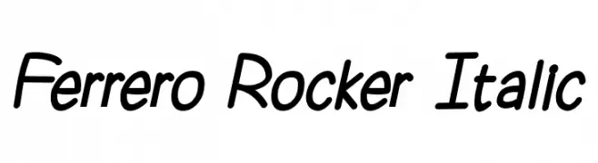 Ferrero Rocker Italic  les polices de caractères gratuit tlcharger