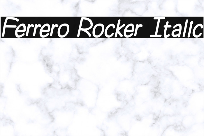Ferrero Rocker Italic Font examples