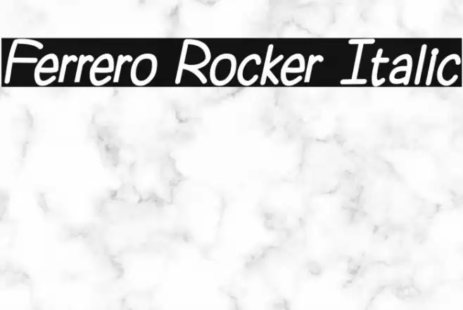 Ferrero Rocker Italic Fuentes examples