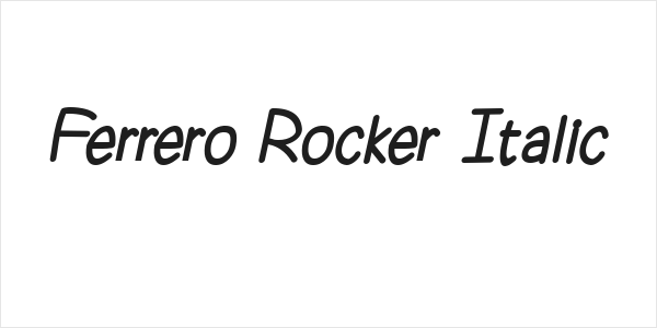 Ferrero Rocker Italic Logo