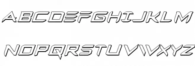 Ferret Face 3D Italic Font UPPERCASE