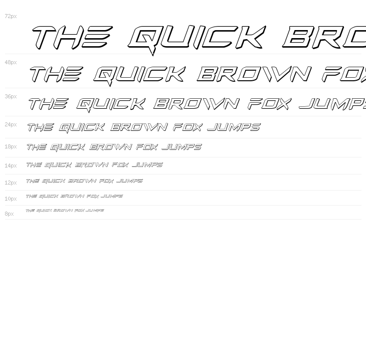 Ferret Face 3D Italic Waterfall