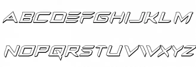 Ferret Face 3D Italic フォント 小文字