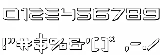 Ferret Face 3D Regular Font OTHER CHARS