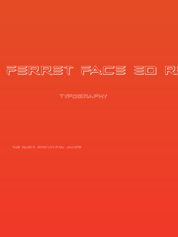 Ferret Face 3D Regular Poster