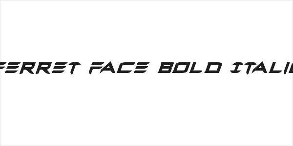 Ferret Face Bold Italic Logo