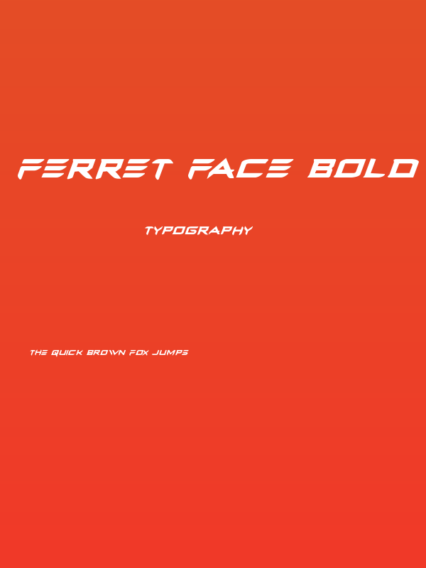 Ferret Face Bold Italic Poster