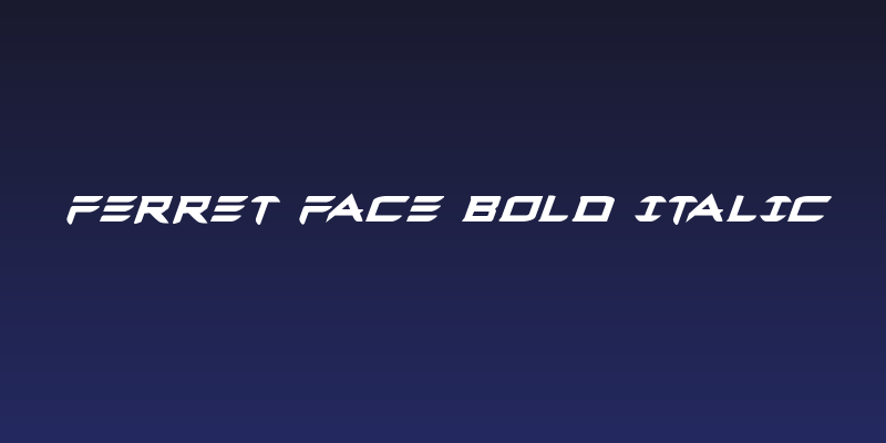 Ferret Face Bold Italic Social Header