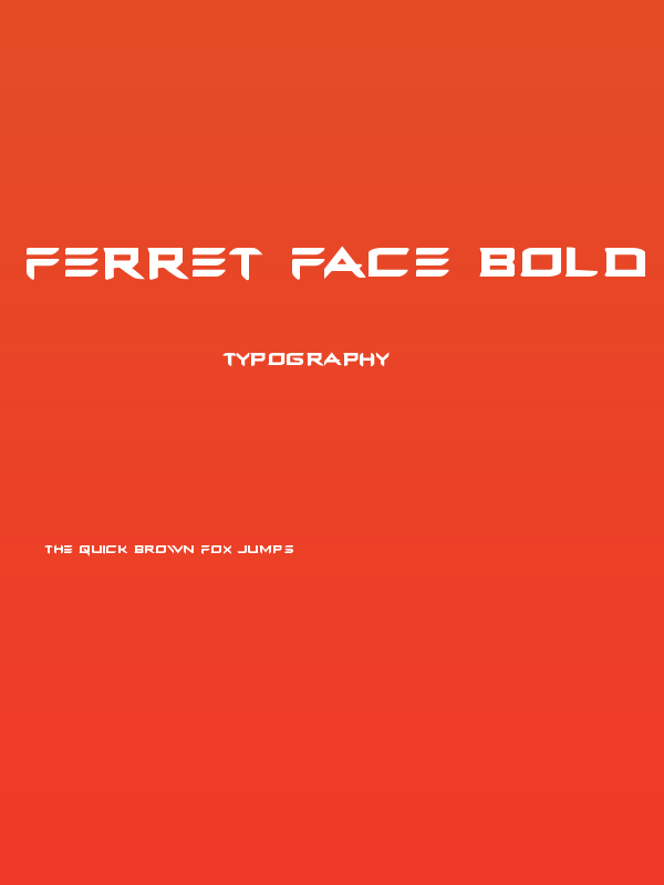 Ferret Face Bold Poster