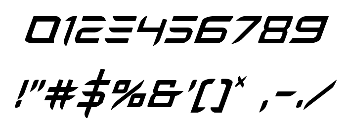 Ferret Face Condensed Italic Font OTHER CHARS