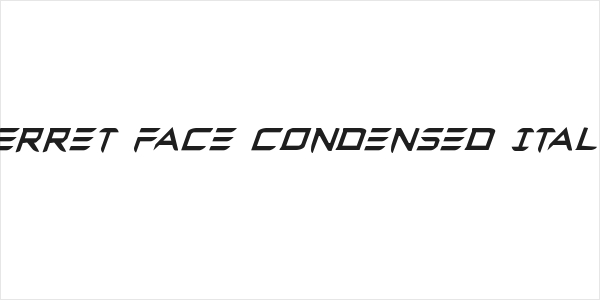 Ferret Face Condensed Italic Logo