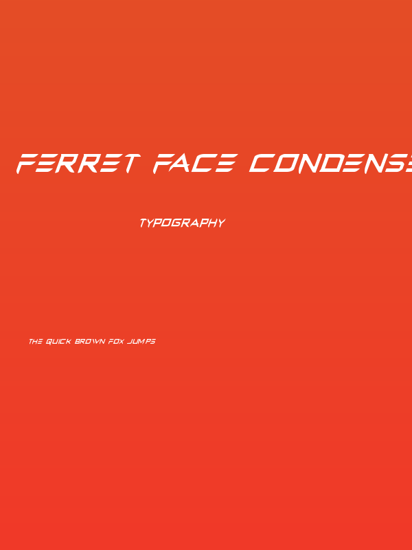 Ferret Face Condensed Italic Poster