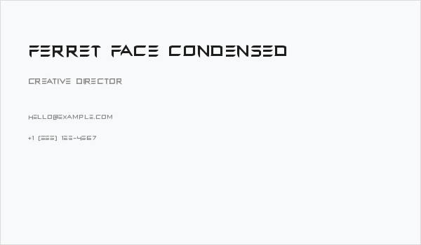 Ferret Face Condensed Business Card