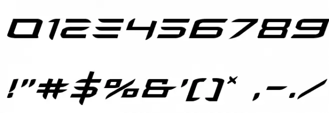 Ferret Face Expanded Italic Font OTHER CHARS