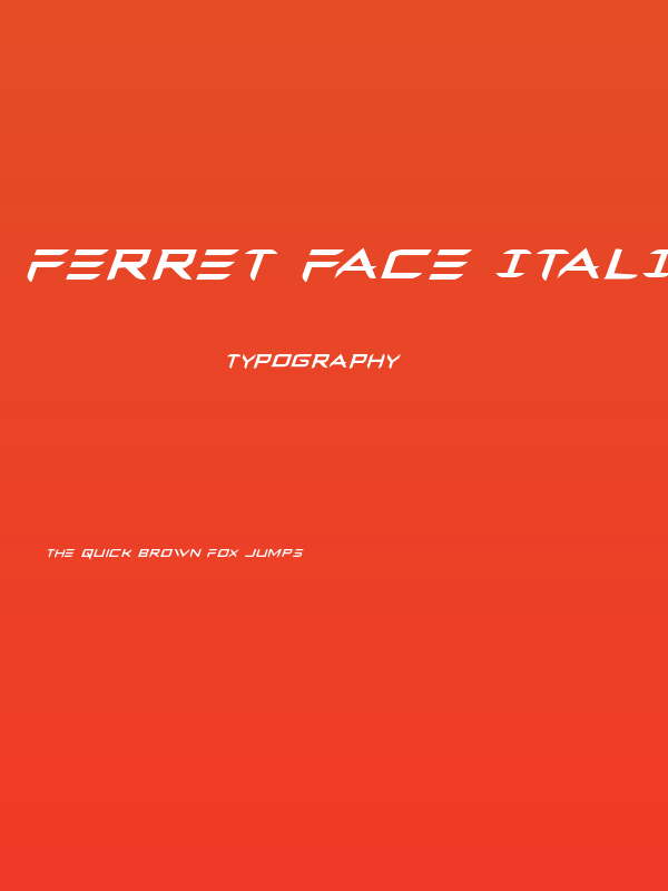 Ferret Face Italic Poster