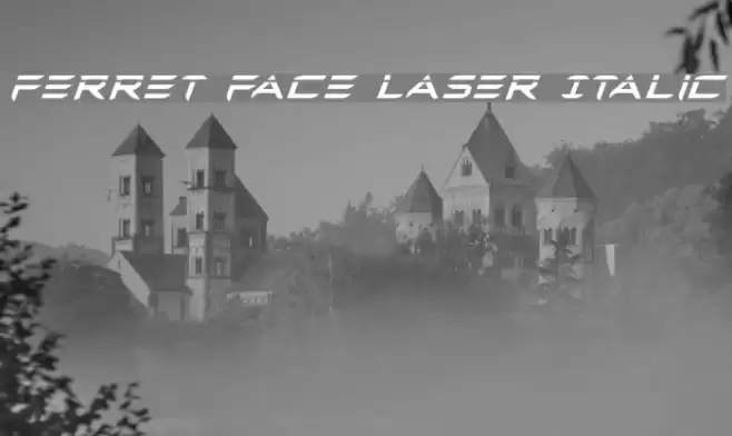 Ferret Face Laser Italic Font examples