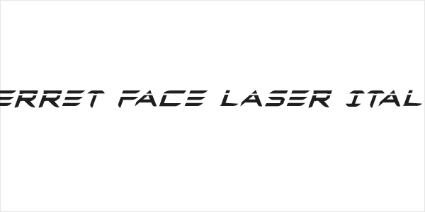 Ferret Face Laser Italic Logo