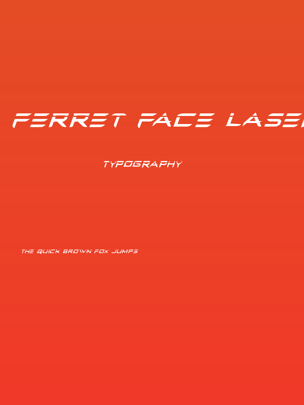 Ferret Face Laser Italic Poster