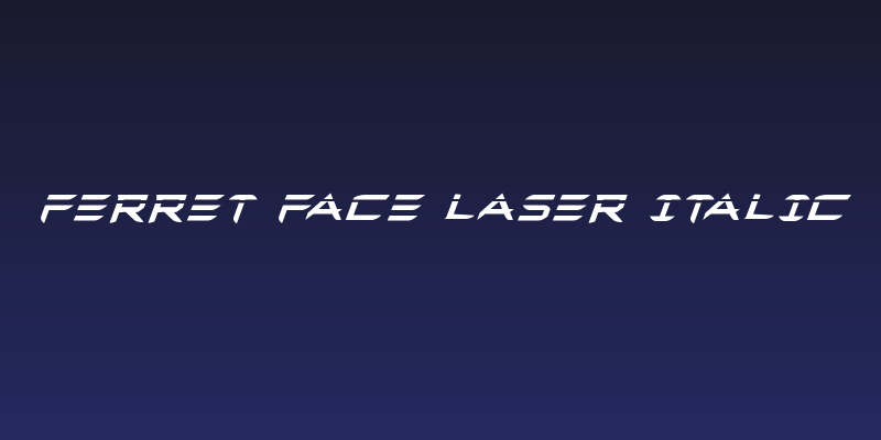 Ferret Face Laser Italic Social Header