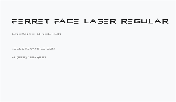 Ferret Face Laser Regular Business Card