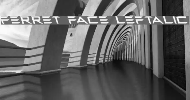 Ferret Face Leftalic Font examples