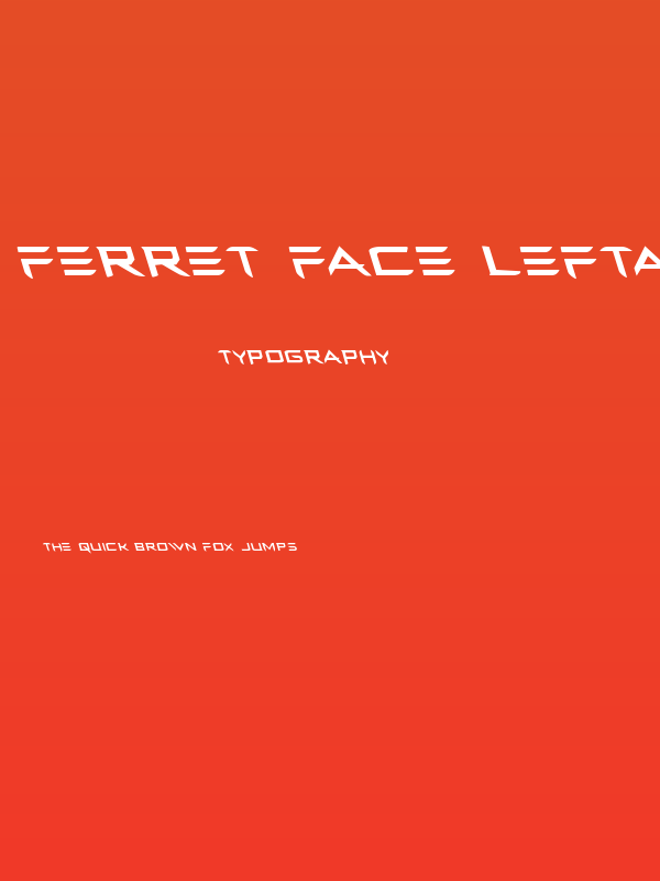Ferret Face Leftalic Poster