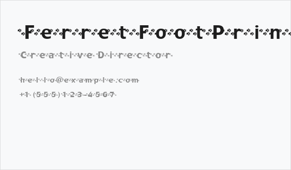 FerretFootPrints Business Card