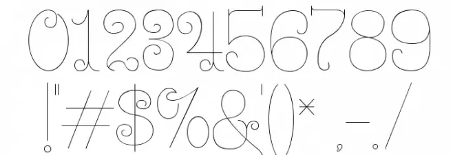 Ferrica-Light Font OTHER CHARS