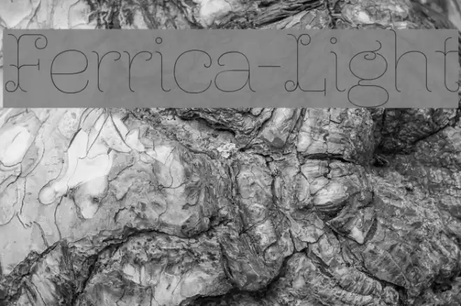 Ferrica-Light Font examples