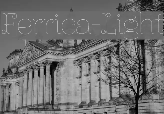 Ferrica-Light Font examples