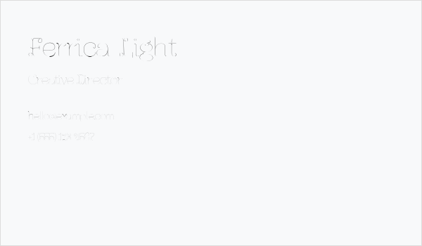 Ferrica-Light Business Card