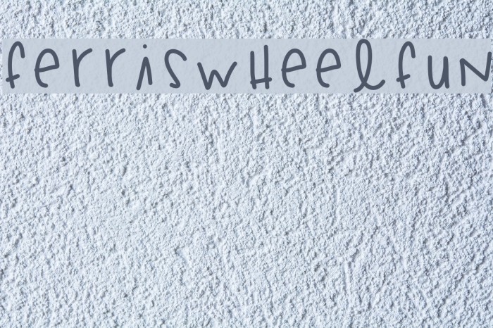 FerrisWheelFun Font examples