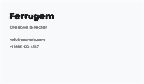 Ferrugem Business Card