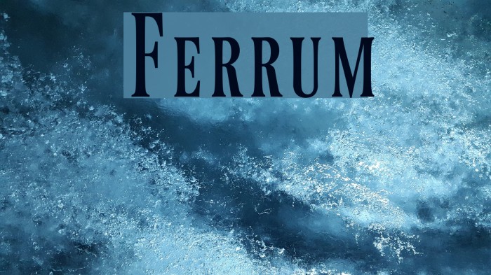 Ferrum Font examples