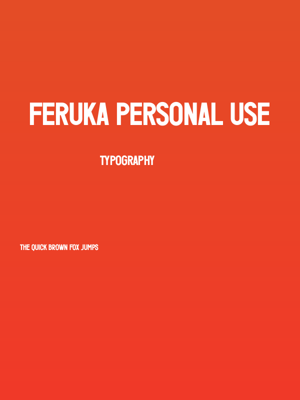 Feruka Personal Use Poster
