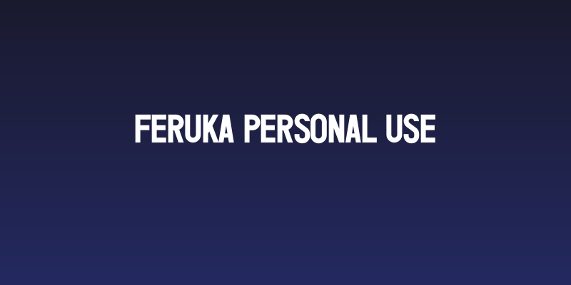 Feruka Personal Use Social Header