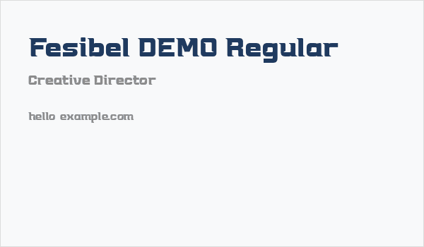 Fesibel DEMO Regular Business Card