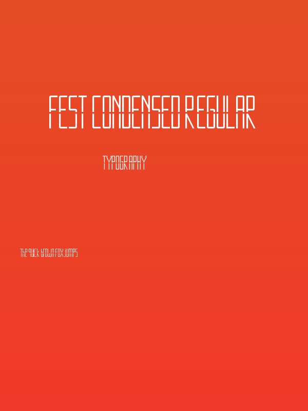 Fest Condensed Regular Poster