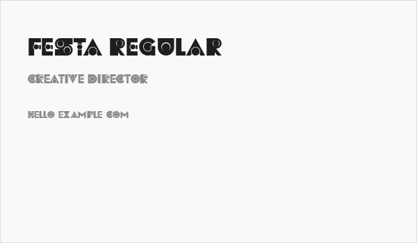 Festa Regular Business Card