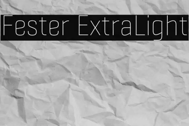 Fester ExtraLight Fonte examples