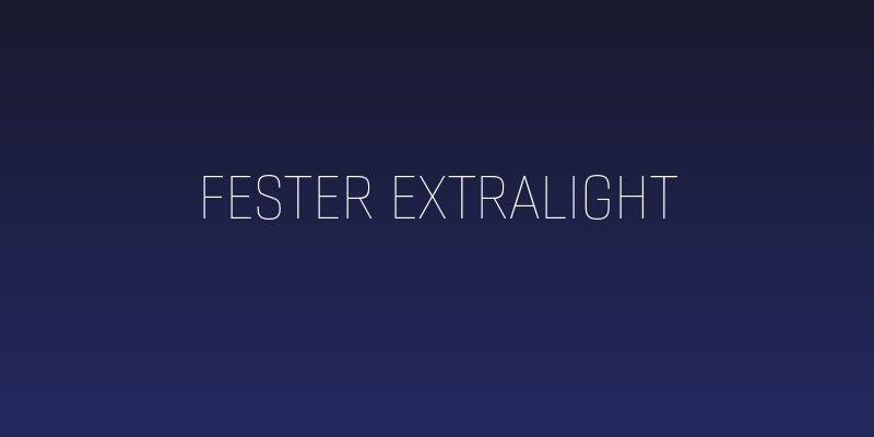 Fester ExtraLight Social Header