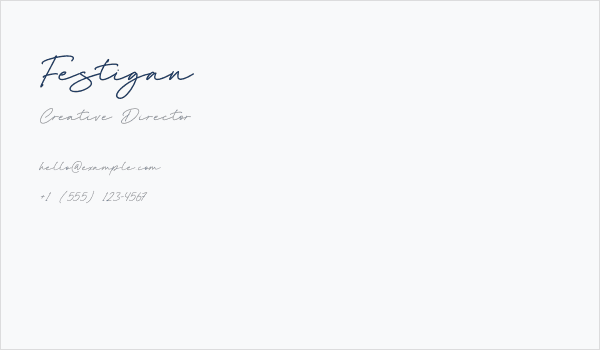 Festigan Business Card