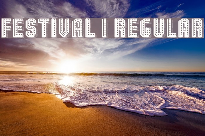 Festival 1 Regular Schriftart examples