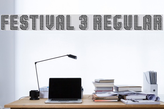 Festival 3 Regular Schriftart examples
