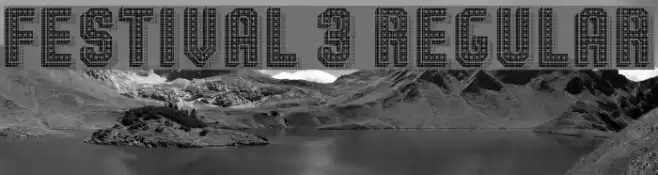 Festival 3 Regular Schriftart examples