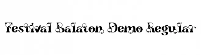 Festival Balaton Demo Regular  Frei Schriftart Herunterladen
